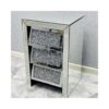 Mirror Crushed Diamond Pedestal Opulent Home Accent - Image 2